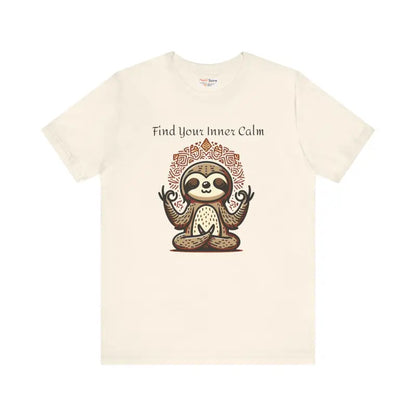 Unisex Jersey Short Sleeve Tee - Sloth Yoga Vibes - Natural / s T-shirt