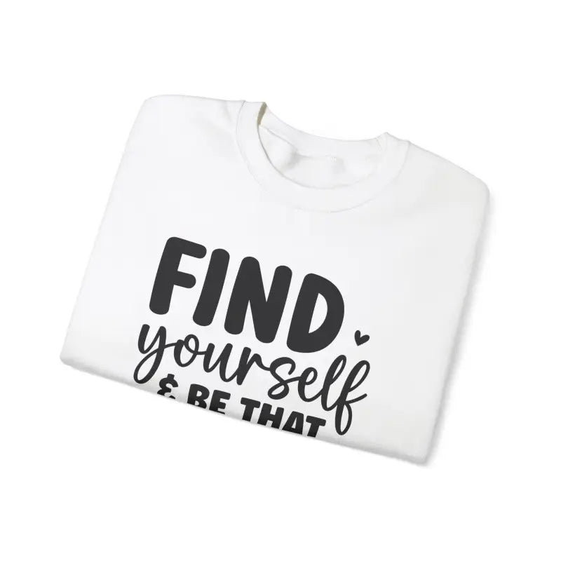 Find Yourself in Cozy Unisex Heavy Blend Crewneck - Sweatshirt