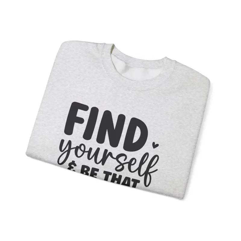 Find Yourself in Cozy Unisex Heavy Blend Crewneck - Sweatshirt