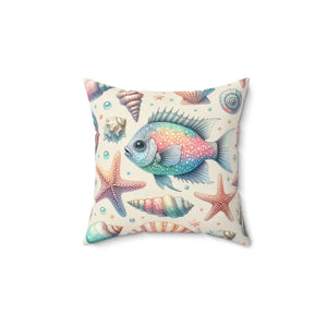 Fishes Throw Pillow - Spun Polyester Square - Dipaliz - Pillows