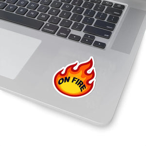 On Fire Flame Sticker Kiss-cut Vinyl Decal - Decorative Stickers