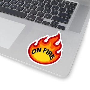 On Fire Flame Sticker Kiss-cut Vinyl Decal - Decorative Stickers