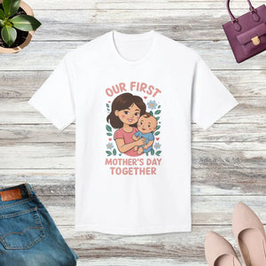 Soft Cotton our First Mother’s Day T-shirt - Dipaliz - T-shirts - s