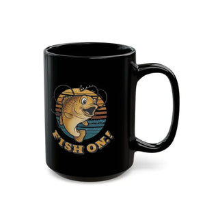 Fish on Black Ceramic Mug - Perfect for Lovers - Dipaliz - Mugs