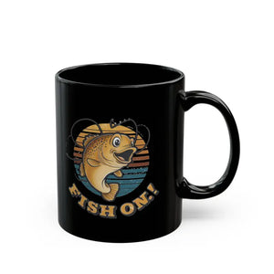 Fish on Black Ceramic Mug - Perfect for Lovers - Dipaliz - Mugs