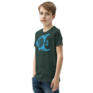 Vibrant Youth Tee Fish in Blue Cotton Adventure - Dipaliz - T-shirts - s