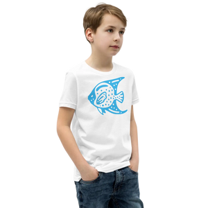 Vibrant Youth Tee Fish in Blue Cotton Adventure - Dipaliz - T-shirts - s