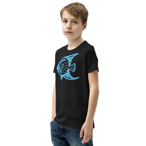 Vibrant Youth Tee Fish in Blue Cotton Adventure - Dipaliz - T-shirts - s