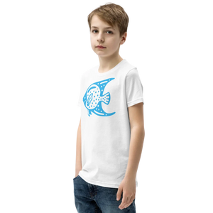 Vibrant Youth Tee Fish in Blue Cotton Adventure - Dipaliz - T-shirts - s