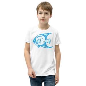 Vibrant Youth Tee Fish in Blue Cotton Adventure - Dipaliz - T-shirts - s