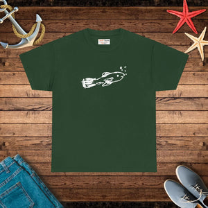 Hand Drawn Fish Unisex Heavy Cotton Tee - Bubbles - Dipaliz - T-shirts