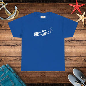 Hand Drawn Fish Unisex Heavy Cotton Tee - Bubbles - Dipaliz - T-shirts