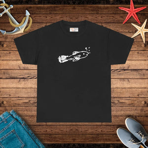 Hand Drawn Fish Unisex Heavy Cotton Tee - Bubbles - Dipaliz - T-shirts