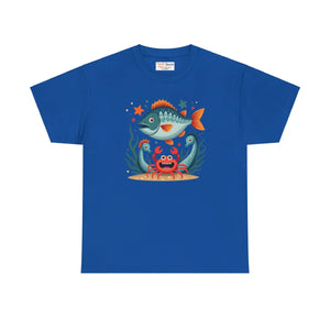 Rad Fish Crab Heavy Cotton Tee - Unisex Comfort - Dipaliz - T-shirts - s