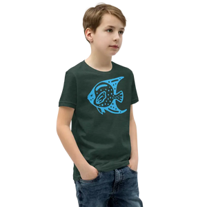 Youth Tee Fish in Blue T-shirt Adventure Style - Dipaliz - T-shirts