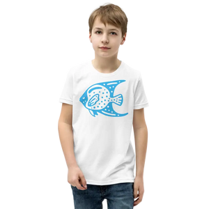 Youth Tee Fish in Blue T-shirt Adventure Style - Dipaliz - White / s - T-shirts