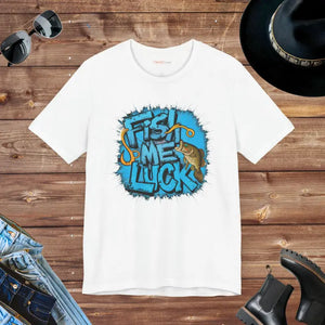 Unisex Jersey Short Sleeve Tee - Fish me Luck Music Lover - Dipaliz - White / s - T-shirts