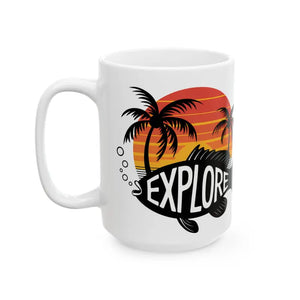 Fish Island Ceramic Mug - Colorful Paradise Escape - Dipaliz - Mugs