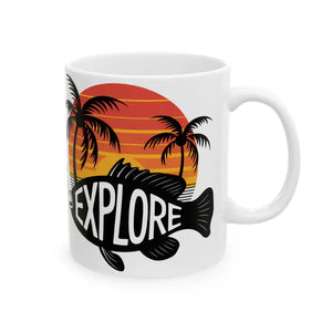 Fish Island Ceramic Mug - Colorful Paradise Escape - Dipaliz - Mugs
