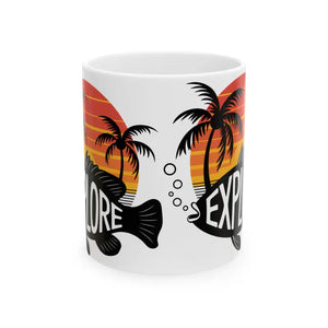 Fish Island Ceramic Mug - Colorful Paradise Escape - Dipaliz - Mugs