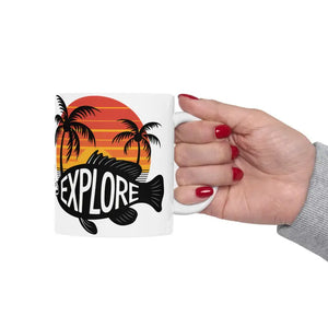 Fish Island Ceramic Mug - Colorful Paradise Escape - Dipaliz - Mugs