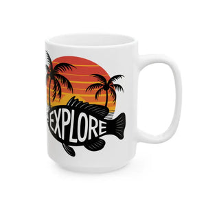 Fish Island Ceramic Mug - Colorful Paradise Escape - Dipaliz - Mugs