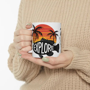 Fish Island Ceramic Mug - Colorful Paradise Escape - Dipaliz - 11oz - Mugs