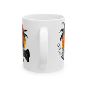 Fish Island Ceramic Mug - Colorful Paradise Escape - Dipaliz - Mugs