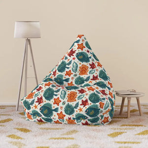Funky Fish Bean Bag Chair Cover Tropical Vibes by Dipaliz - 38’’ × 42’’ 29’’ / Without Insert - Slipcovers