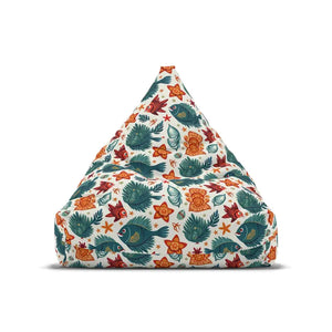Funky Fish Bean Bag Chair Cover Tropical Vibes by Dipaliz - Slipcovers