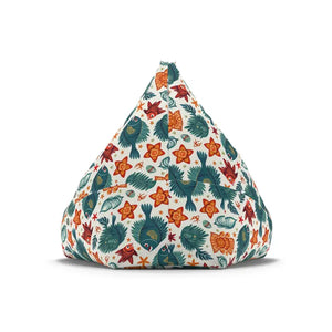 Funky Fish Bean Bag Chair Cover Tropical Vibes by Dipaliz - Slipcovers