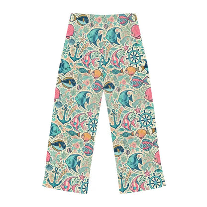 Dive Into Comfort: Fish Themed Women’s Pajama Pants - Pajamas