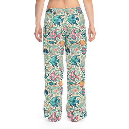 Dive Into Comfort: Fish Themed Women’s Pajama Pants - Pajamas