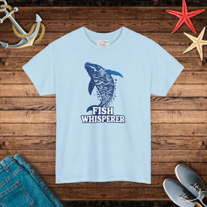Fish Whisperer Heavy Cotton Tee for Ocean Lovers - Dipaliz - T-shirts