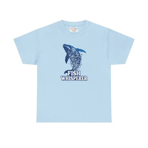 Fish Whisperer Heavy Cotton Tee for Ocean Lovers - Dipaliz - Light Blue / s - T-shirts