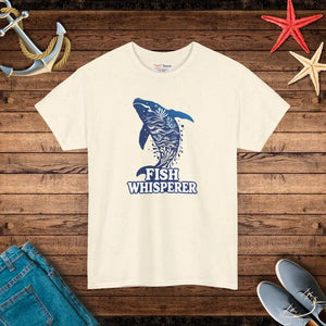 Fish Whisperer Heavy Cotton Tee for Ocean Lovers - Dipaliz - T-shirts