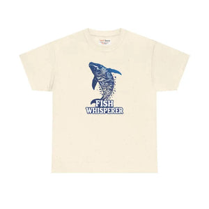 Fish Whisperer Heavy Cotton Tee for Ocean Lovers - Dipaliz - Natural / s - T-shirts