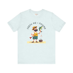 Fresh Air Fishing Unisex Jersey Tee - Comfort Style - Dipaliz - Heather Ice Blue / s - T-shirts