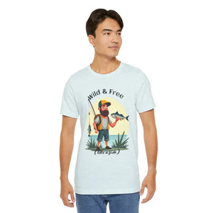 Fisherman Short Sleeve Tee Wild Free Adventure Style Dipaliz - T-shirts
