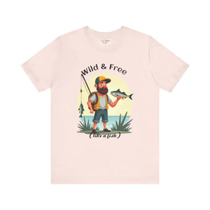 Fisherman Short Sleeve Tee Wild Free Adventure Style Dipaliz - Soft Pink / s - T-shirts