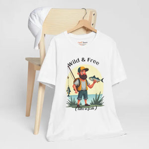 Fisherman Short Sleeve Tee Wild Free Adventure Style Dipaliz - T-shirts