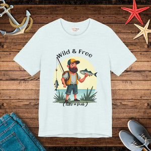 Wild and Free Fisherman Short Sleeve Tee - Dipaliz - T-shirts - s