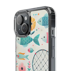 Wave Fishing Clear Phone Case - Stylish Protection - Dipaliz - Mobile Cases