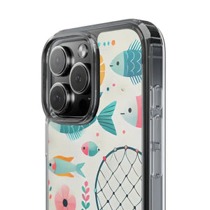 Wave Fishing Clear Phone Case - Stylish Protection - Dipaliz - Mobile Cases