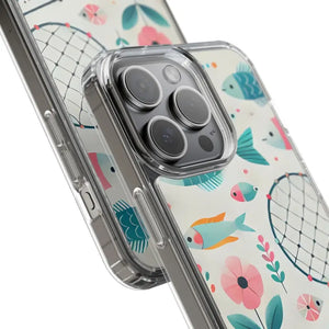 Wave Fishing Clear Phone Case - Stylish Protection - Dipaliz - Mobile Cases