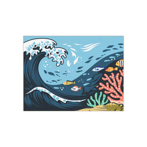 Ceramic Photo Tile Magic - Serene Aquatic Vibe Decor - Dipaliz - 6’’ × 8’’ / Matte - Wall Tiles