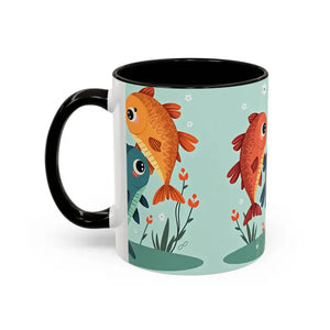 Colorful Fish Mugs - Vibrant Artwork Glossy Finish - Dipaliz