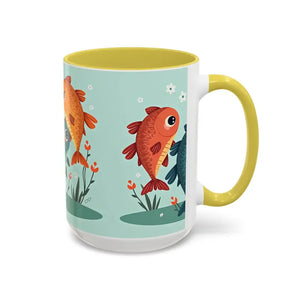 Colorful Fish Mugs - Vibrant Artwork Glossy Finish - Dipaliz