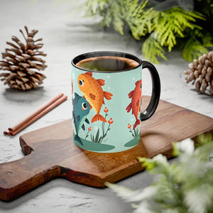 Colorful Fish Mugs - Vibrant Artwork Glossy Finish - Dipaliz