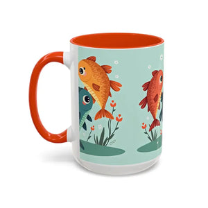 Colorful Fish Mugs - Vibrant Artwork Glossy Finish - Dipaliz
